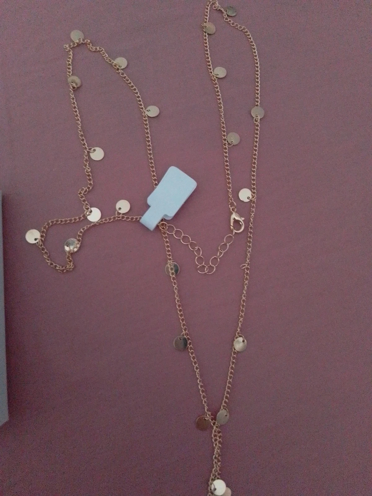 Gold stainless steel tassel necklace – photo 2